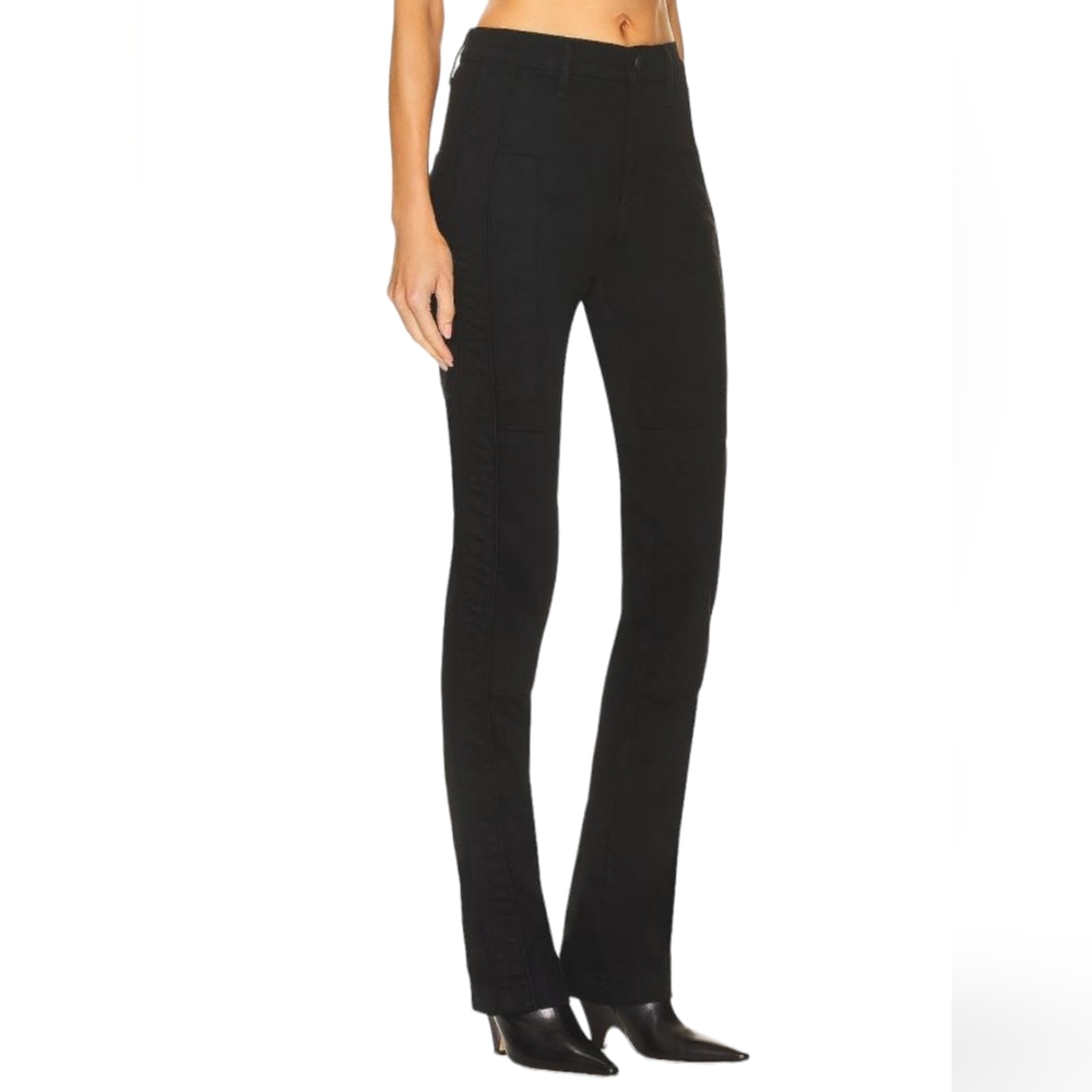 RtA Malka High Rise Straight Leg Jean Utility Details Aged Black 26 - Picture 9 of 16